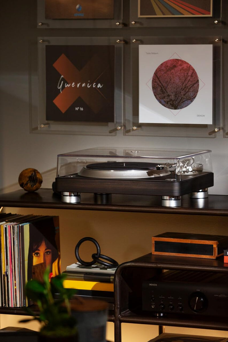 Denon DP-3000NE Fully Automatic Analog Turntable & Vinyl Record Player with Built-in Phono Equalizer | Turntables for Vinyl Records | Unique S-Shaped Tonearm Design | Hologram Vibration Analysis