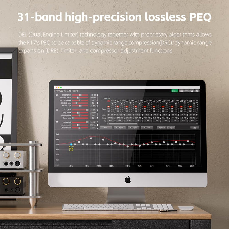 FiiO K17 Desktop DAC & Amplifier – Silver