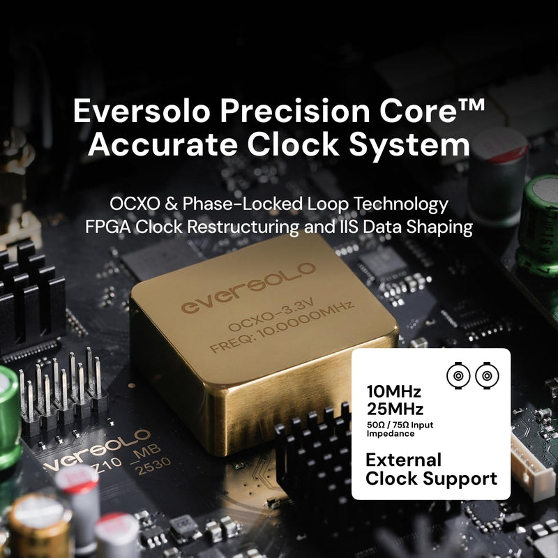 Eversolo DAC Z10 with Remote | Fully Isolated Architecture, Accurate Clock System, Headphone Amplifier Module, Fully Balanced Preamplifier | Coaxial, Optical, IIS, USB Audio, HDMI, AES/EBU Input